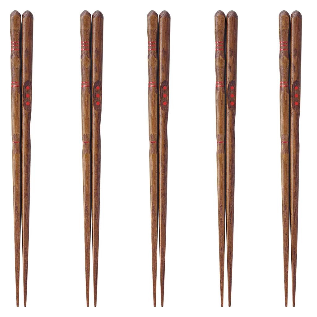 Glückliches Set von Made in PID1547 J-kitchens Essstäbchen, 5, Material Holz, Essstäbchen, Japan,