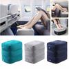 Luxurious Adjustable Inflatable Foot Rest Cushion Plush Velvet Travel Footstool Jp-003