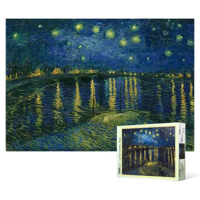 500dílná skládačka - Hvězdná noc na Rhôně 2, oblíbené korejské puzzle