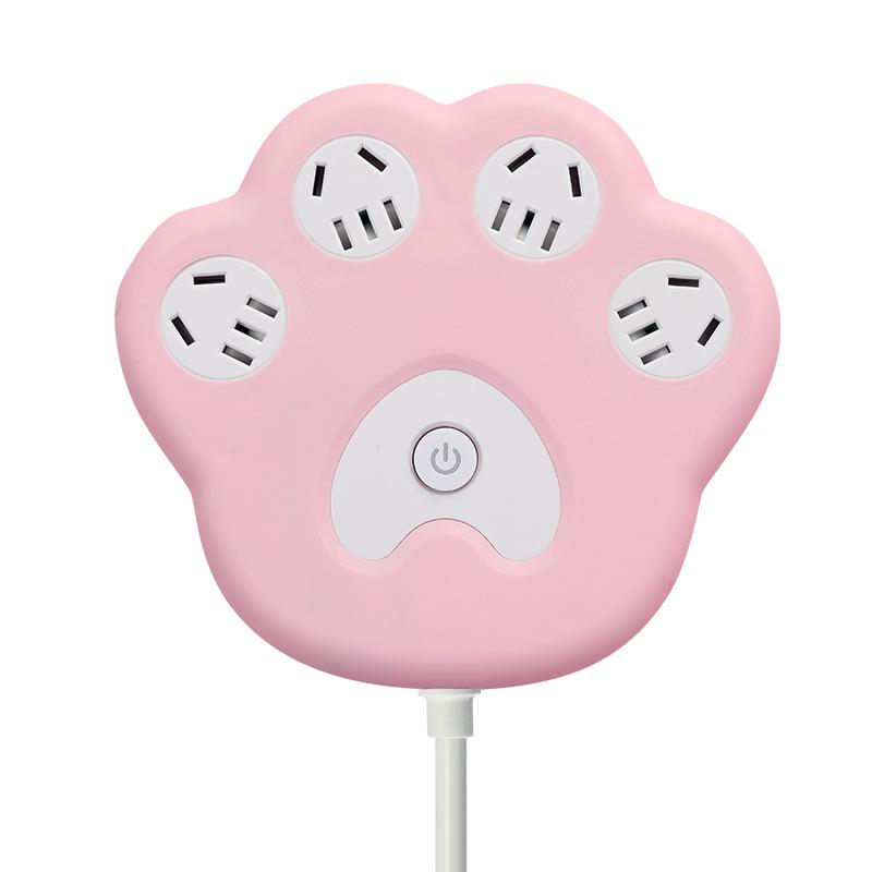 Creative Cat Paw Desktop Power Strip with USB - Multi-Outlet for Home or Office