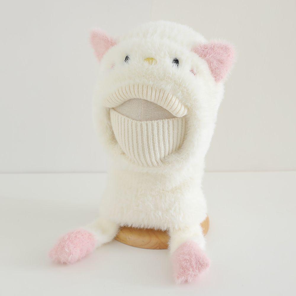 

Children Winter Hat With Plush Fleece Ear Warmers And Mask For Kids Ages 2 To 8 слонова кістка