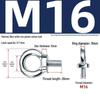 Marine Grade Zinc-Plated Hardened Carbon Steel Lifting Eye Bolt with Nut, Round Ring, Extended Thread, M6 M8 M20