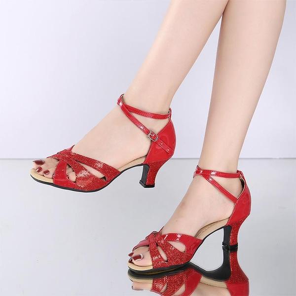 Gummi-Sohle Damen Latein Tanzschuhe Dame Ballsaal Tango Salsa Stepp Lateinische Tanzschuhe für Mädchen Lateinische Schuhe Sommersandalen