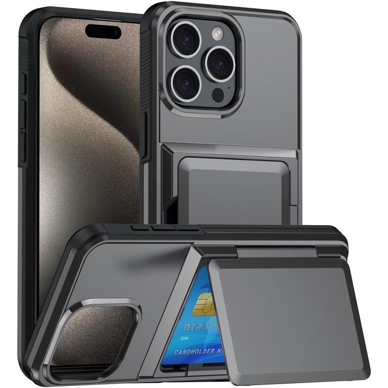 Apple 15 ProMax Card Card Phone Case Suitable for IPhone14 Two-in-one Flip Wallet Anti-fall Protection Case