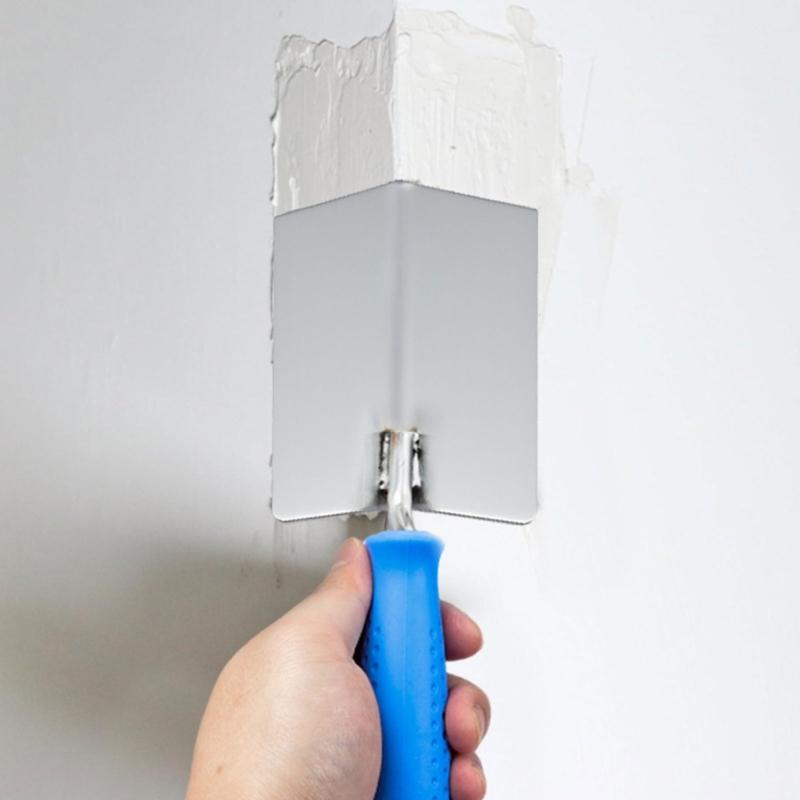 90 Degree Home Renovation Drywall Corner Tool Professional Repairing Corner Mudding Tool Stainless Steel Putty Scraper