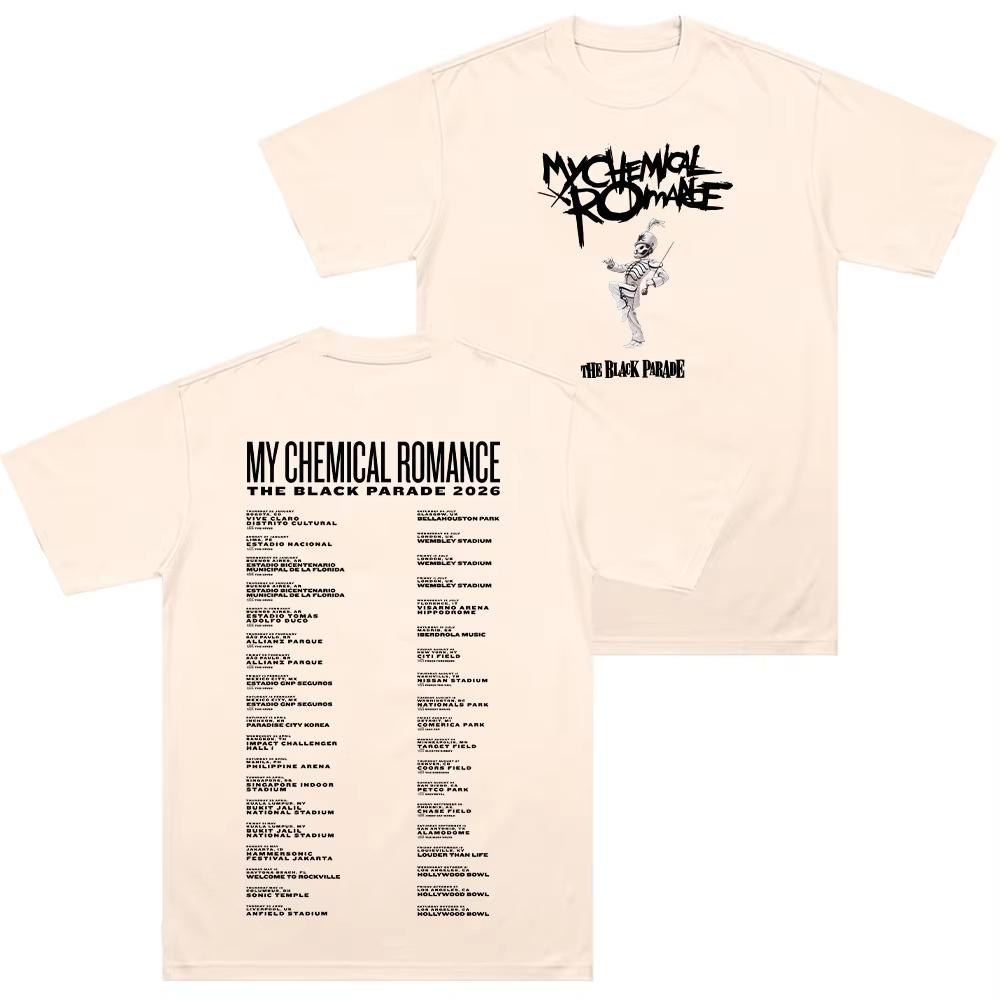 

The Black Parade 2026 Tour T Shirt Rock Band My Chemical Romance Cotton Comfortable Clothes Women Men Trendy Graphic Tees Casual S
