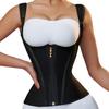 High Elastic Mesh Waistband Posture Corrector with 15 Bones and Zipper Hook Eye Closure – Tummy Control and Body Shaping Waist Cincher Vest