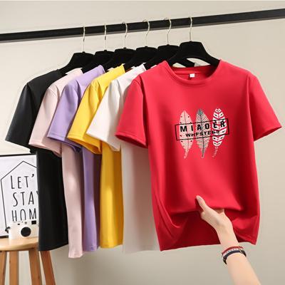 Sommer Lässig locker Studenten T-Shirt Damen Harajuku Buchstabenaufdruck Kurzarm T-Shirts Damen Y2k Oberteile