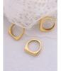 18K Gold-Plated Titanium Steel Geometric Stacking Rings