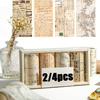 2/4Rolls Self-Adhesive Vintage Ledger Tape DIY Collage Handicraft Art Office Study Washi Tape Journal Decor Birthday Gift XJM