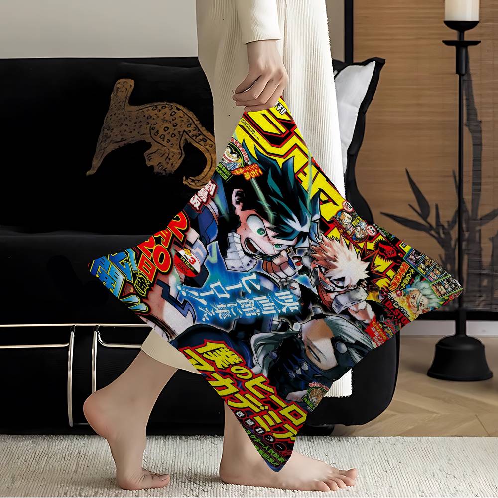 Amine My Hero Academia Kaminari Denki Cushion Cover Car Throw Pillow Case For Sofa Car Christmas Gift 40X40Cm 45X45Cm