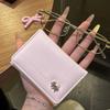 Foldable Tri-fold Short Wallet Large Capacity Card Holder Sweet Love Bow Wallet  Gift