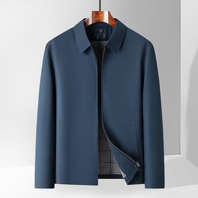 Neue Herrenjacke Frühlings- und Herbstjacke Mittelalterliche High-End Business Casual Jacke Papa Revers Oberteil
