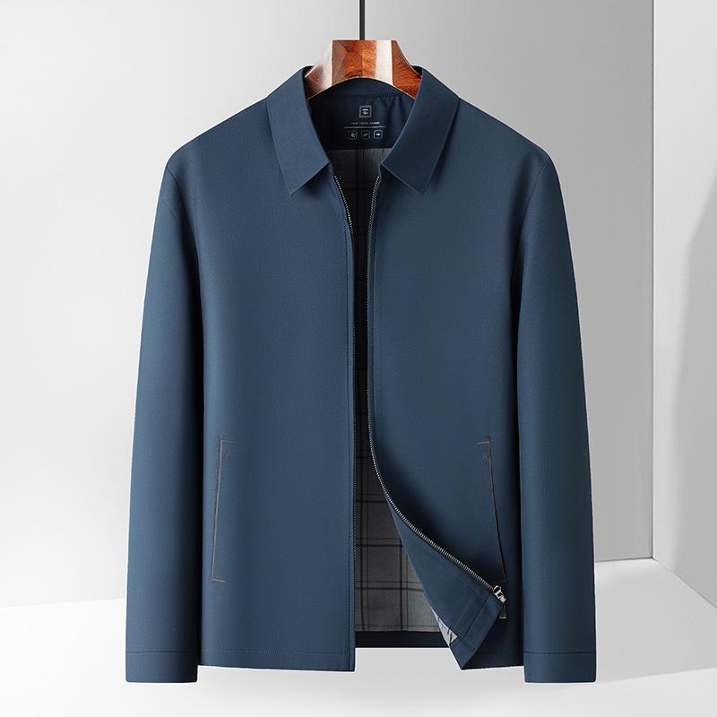 

Новая мужская куртка Весенне-осенняя куртка Для среднего возраста Высококачественная Деловая Повседневная куртка Папа Лацкан Топ 4XL