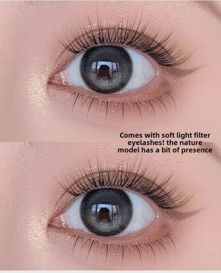 Lazy Pearl Girl Klebefreie selbstklebende falsche Wimpern - Natürlich, fotogen, einzelne Büschel, perfekt für Anfänger & Cartoon-Stile