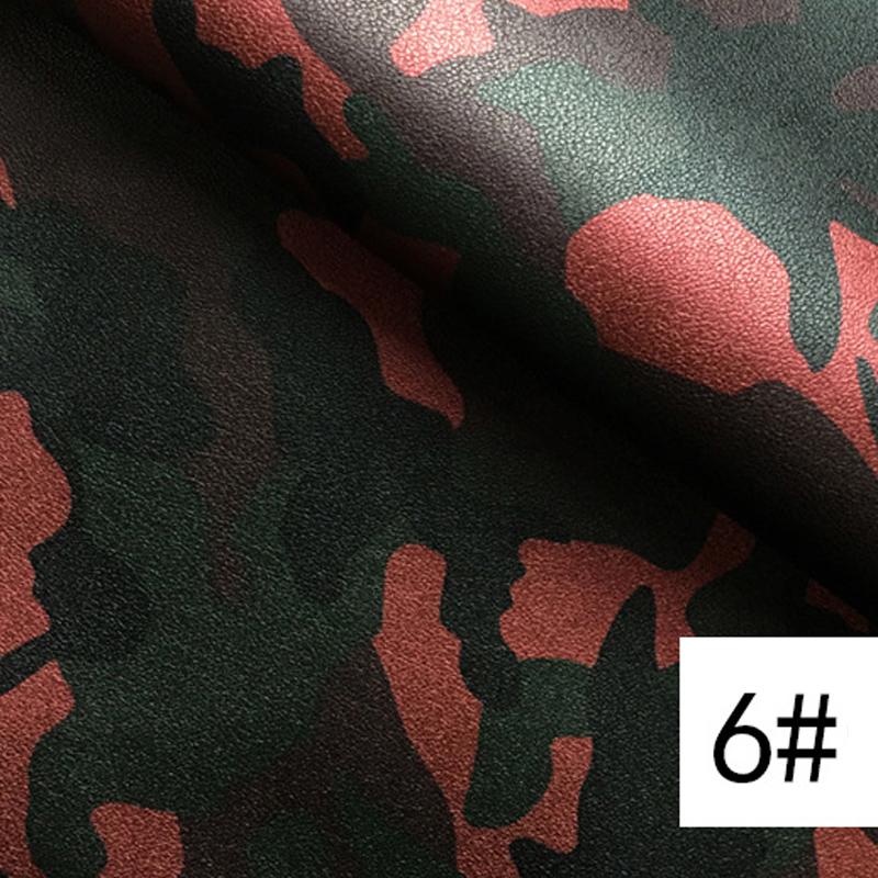 100*138cm Camouflage Faux Leather Artificial PU Leather Fabric For Upholstery Background Wall Sliding Door Furniture Material