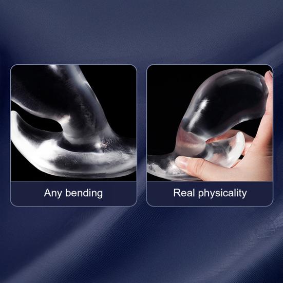 Transparent Anal Stopper Butt Stopper Reusable Adult Sex Toy Ergonomic Personal Anal Trainer for Men Women Couples Beginners