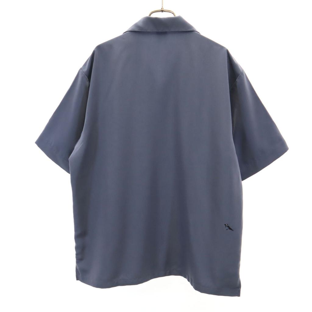 United Athle Works Short Sleeve Open Collar Shirt L Blue Men's Used