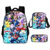 (10) 3 Pezzi Zaino Scolastico per Bambini Borsa Pranzo Astuccio