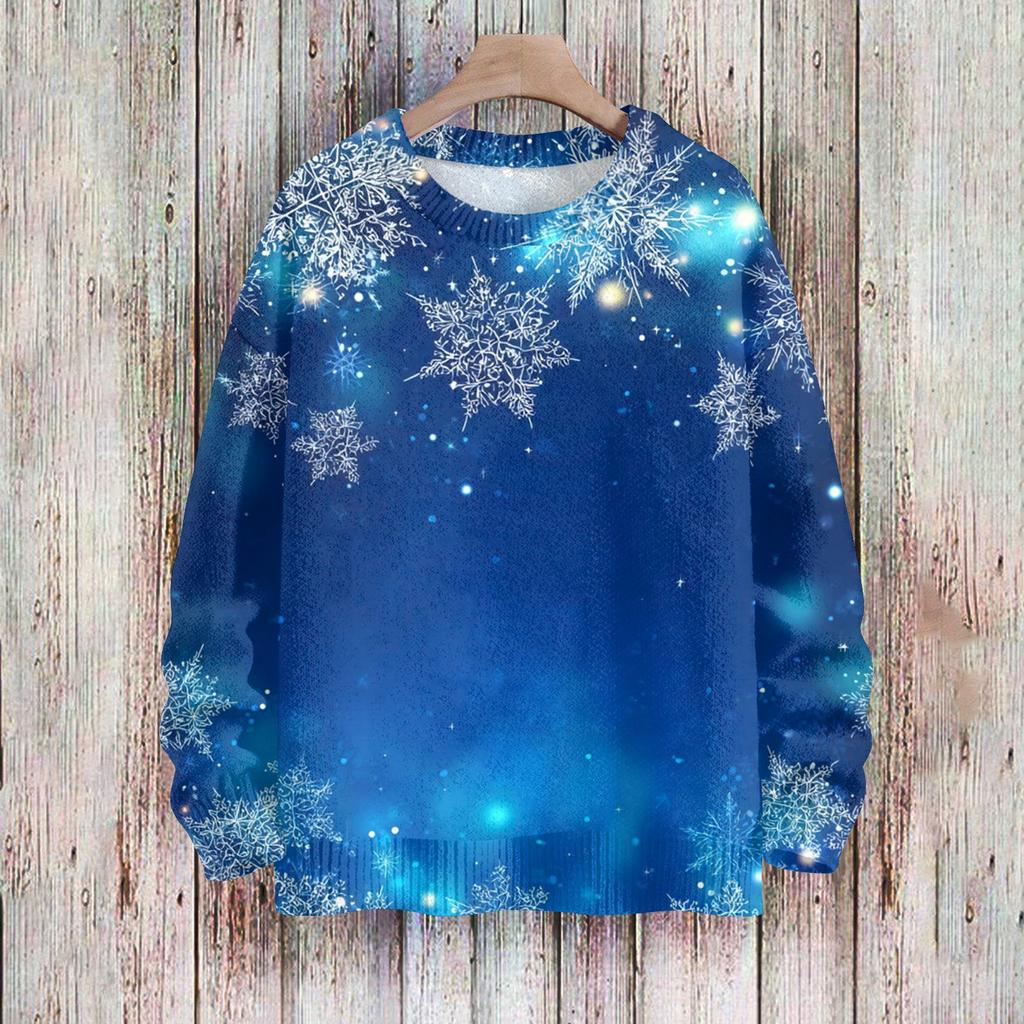 Suéteres de Natal para mulheres, suéter de malha, camisa fofa, outono, gola redonda, pulôver, tops