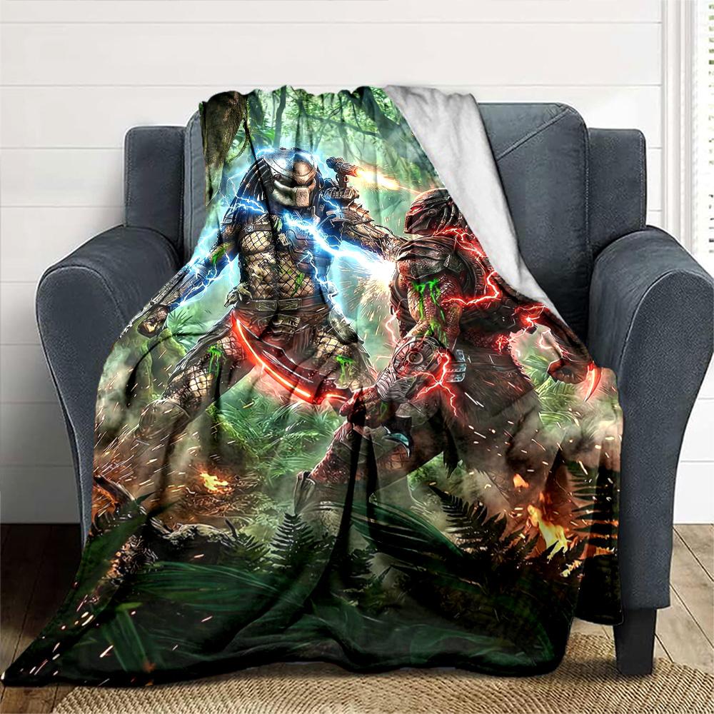 Predator Print Flannel Blanket High Quality Warm Comfortable Cover for All Seasons Perfect for Gifts Home Decor