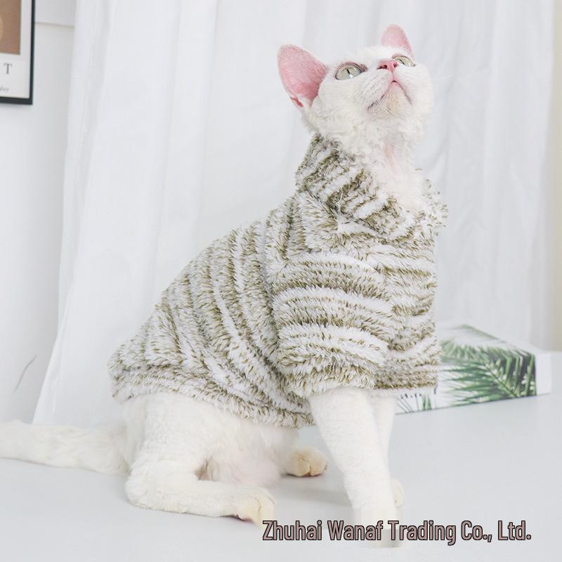 Devon Rex Autumn Winter Fleece Cat Clothes - Comfortable and Warm for Hairless Cats
