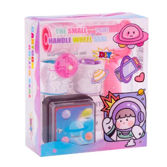 

Cartoon Animal Rolling Stamp with Ink Pad Cute Self-Inking Roller for Kids Students Fun Classroom Prize Kindergarten DIY Craft Supply A