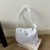 Women Fashion Japanese Style Minimalist Square Handbag Single Shoulder Armpit Daily Bag