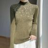 Seamless Mock Neck Sweater Women Inner Wear Slim Base Layer Fall Winter Knit Top Blouse
