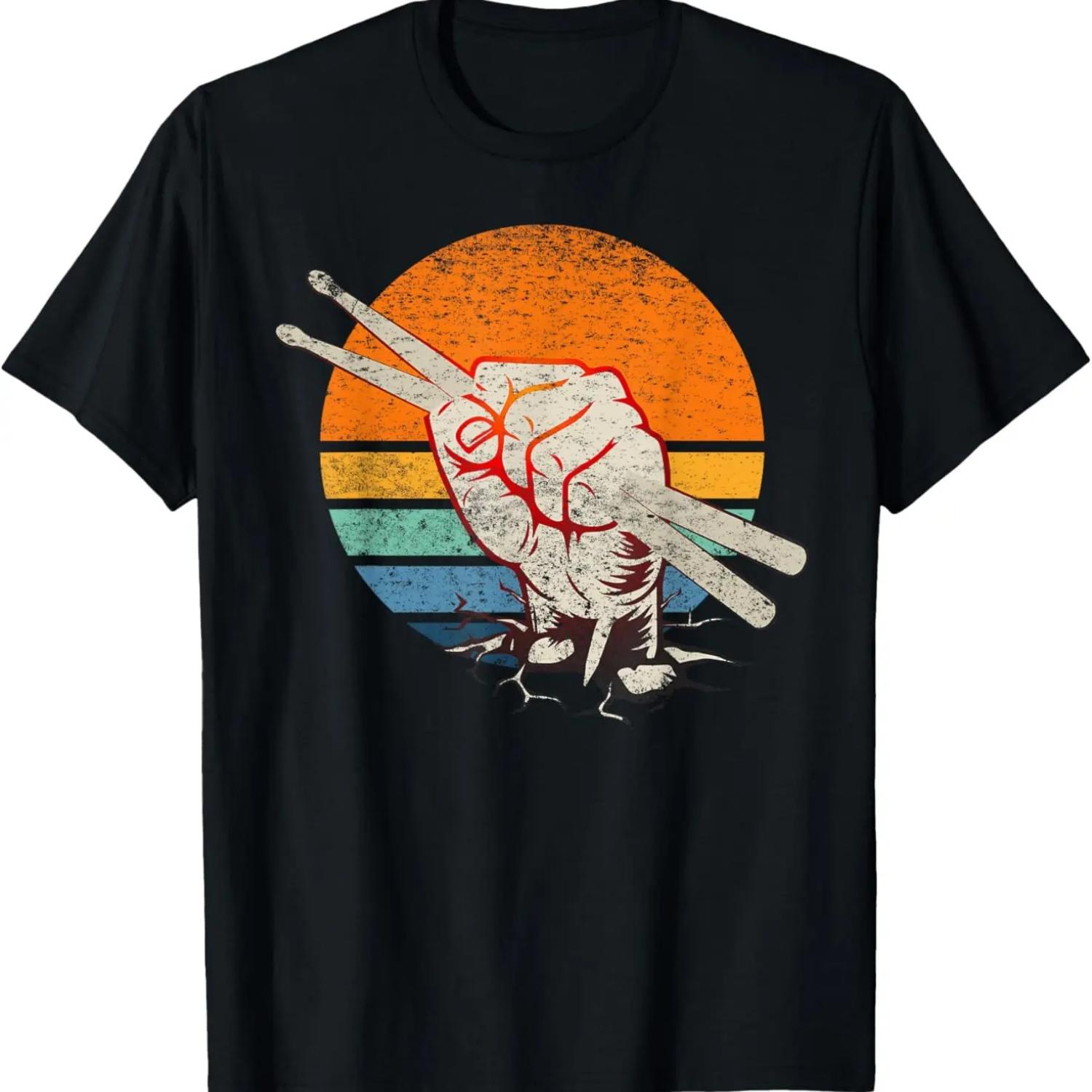 Retired Dummer Gift Idea Funny Musician Drums T-Shirt S чёрный