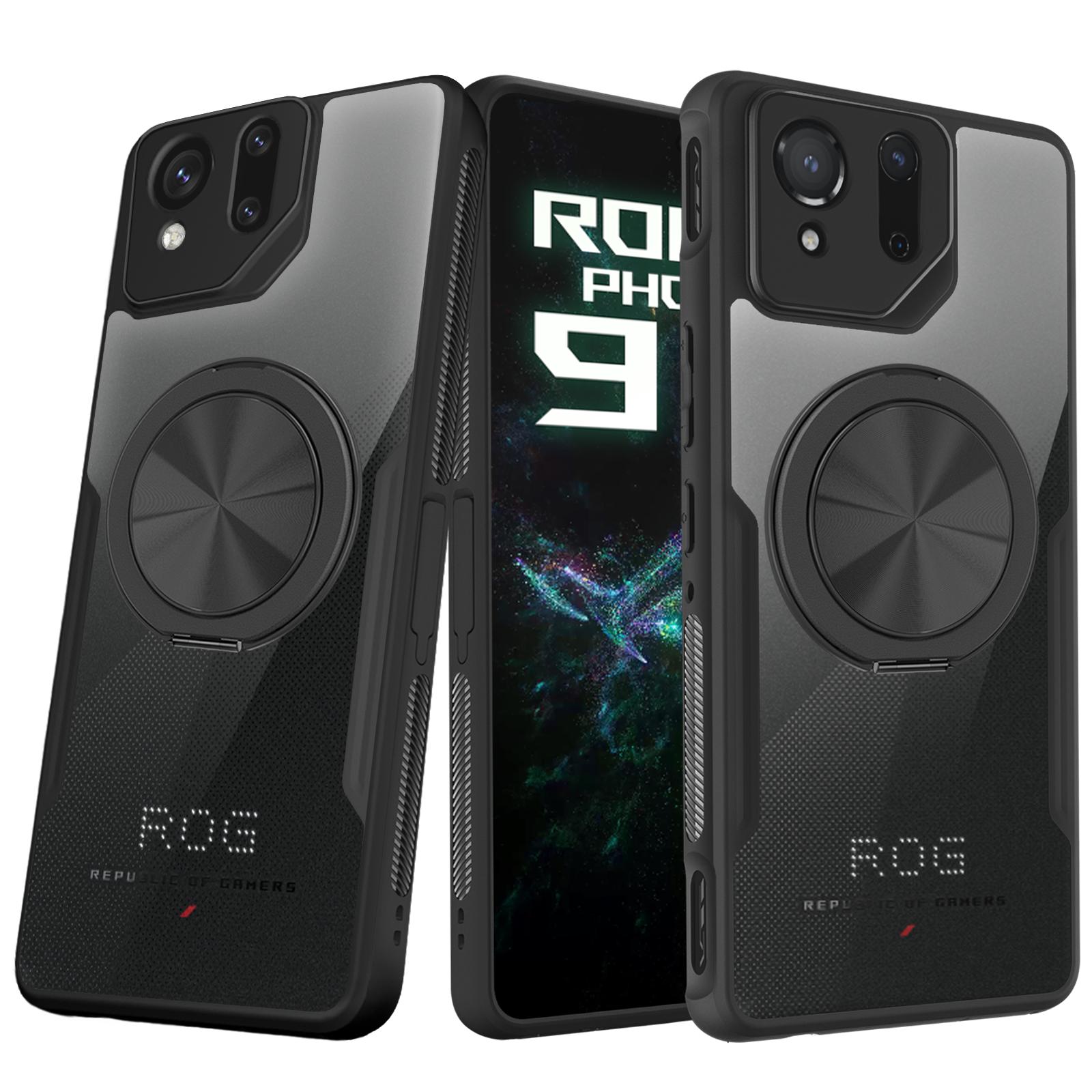 

Магнитный Чехол для Телефона Rog Phone 9 Pro - Поворотный на 360° Держатель-Кольцо для Снятия Стресса, Подставка и Встроенная Защита от Пыли Asus ROG Phone 9 Pro чёрный
