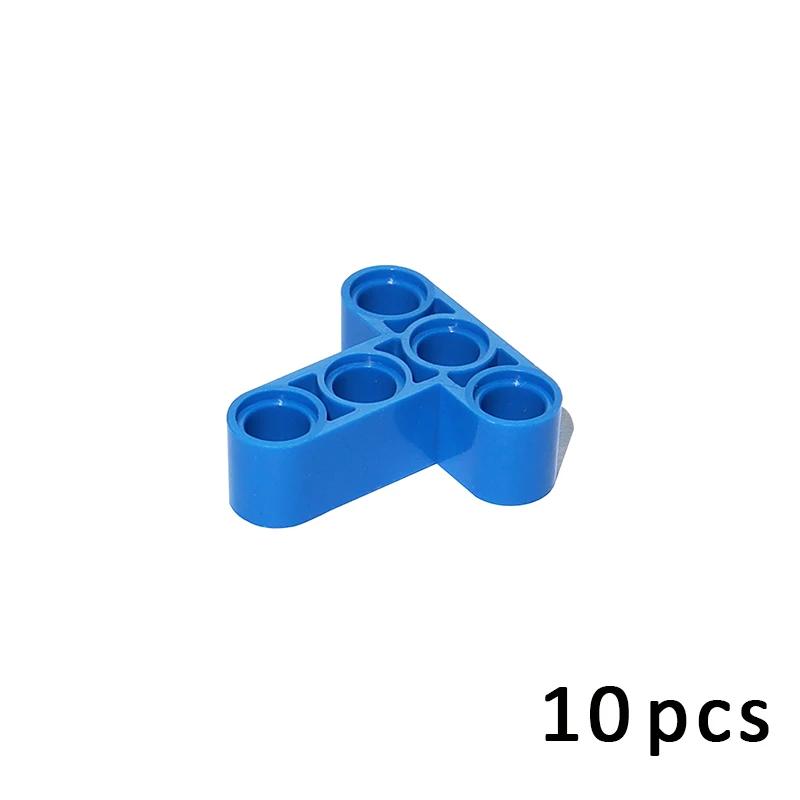 10PCS Technology Liftarm 3x3 Holes T Shape Thick Bricks Blocks 60484 Assembles Particles MOC Parts Technical Toys