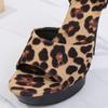 Women's Leopard Print Sandals New Summer Fashion  Sexy High Heels Stilettos 13cm Heel 3cm Platfrom LFD