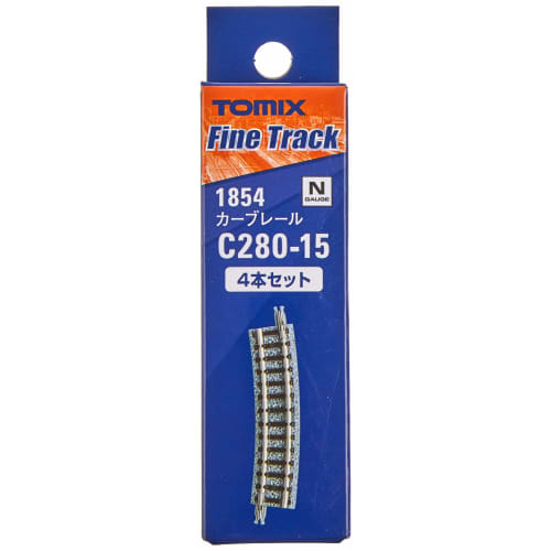 TOMIX N Gauge Curved Rail C280-15 F Set of 4 1854 Model Railroad Supplies