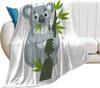 Cute Koala Throw Blanket Gifts for Koala Lovers Kawaii Wild Animals for Couch Sofa Bed Lightweight Warm Super Soft King Size
