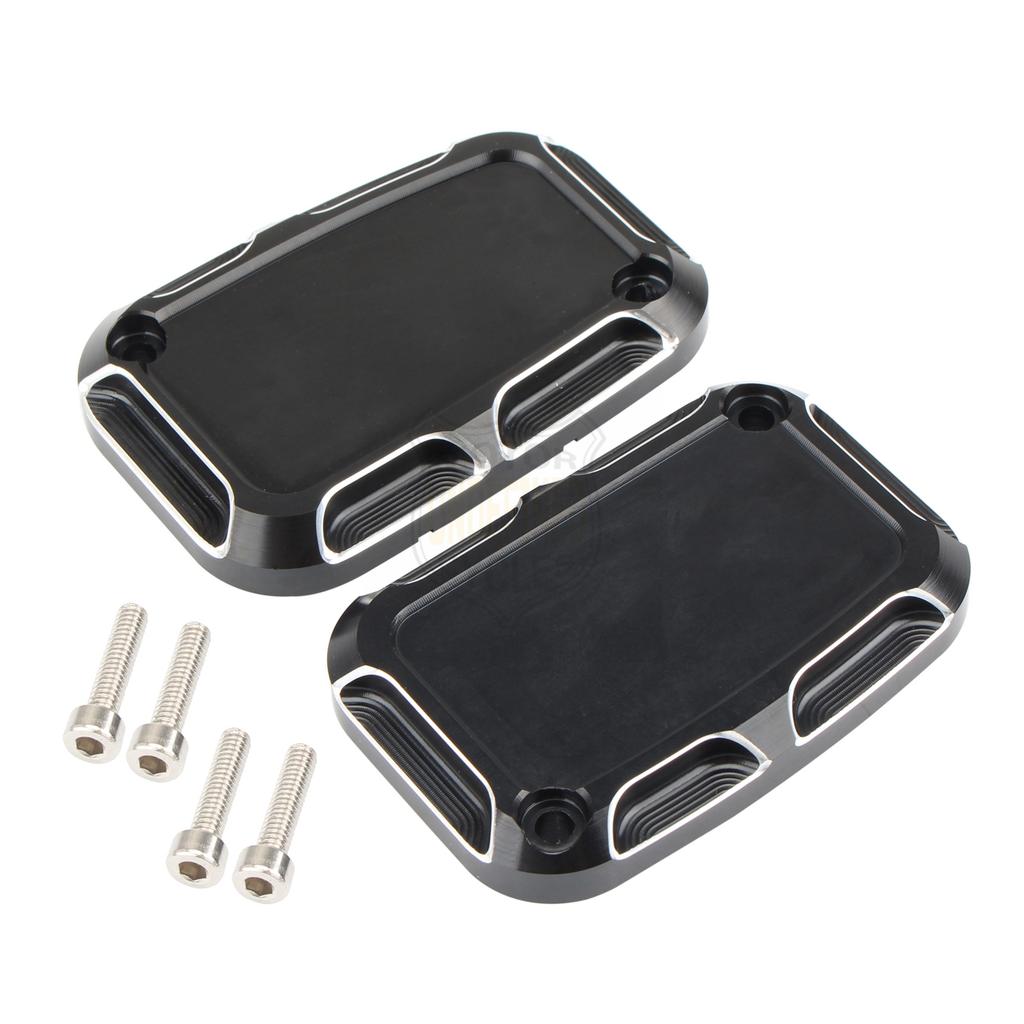 Motorcycle Front Rear Brake Reservoir Master Cylinder Covers For Harley Touring Road King Electra Street Glide FLH FLRT V-Rod