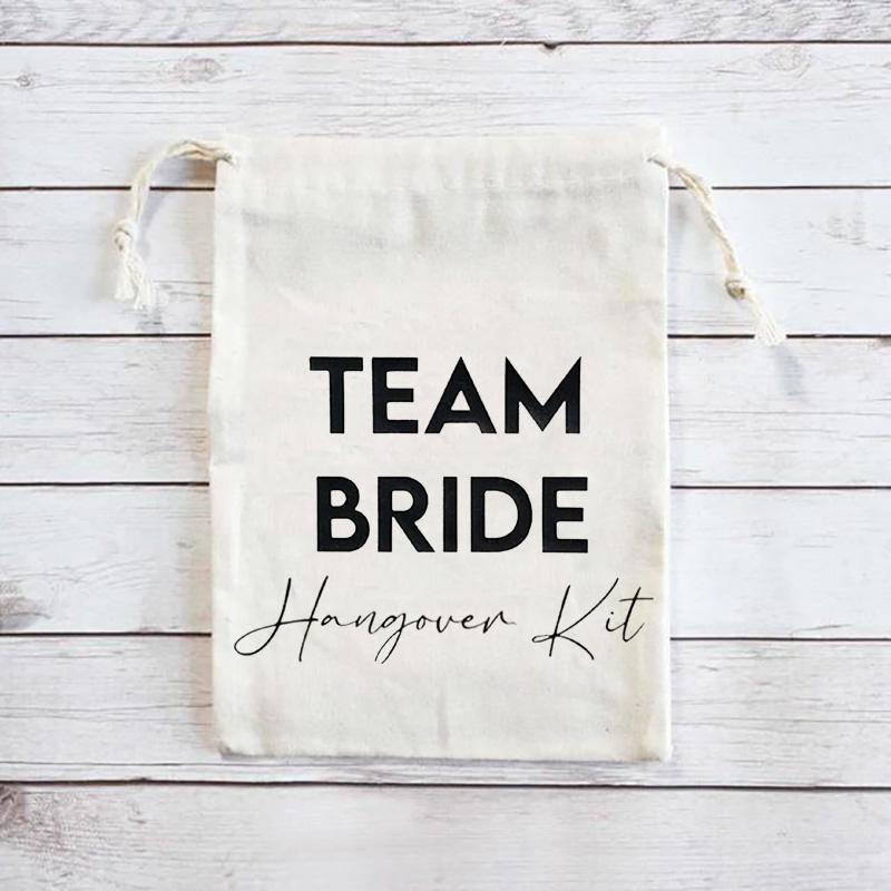 5pcs Team Bride Survival Hangover Kit bags Bachelorette Party bridal shower bride to be wedding decoration Favor bridesmaid gift