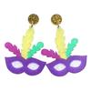 Fashion Carnival Earrings Bohemian Colorful Dangle Drop Earrings Brazilian Sambas Dancer Ear Accessories Pendant Earrings