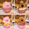 Lotus Capybara Popcorn Fries Plush Toy Cartoon Stuffed Doll Gift Decoration