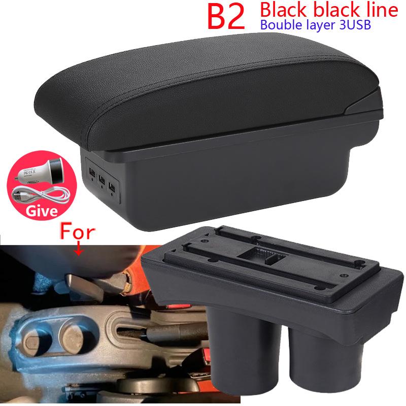 For Citroen C2 Armrest Box For Citroen C3 C2 Car Armrest Storage Box Cup Holder Modification Accessorissories