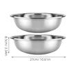 2Pcs Stainless Steel Basin Vegetable Washing Large Kitchen Mixing Bowl Multipurpose Salad Fruit Basin Stainless Steel Bowl