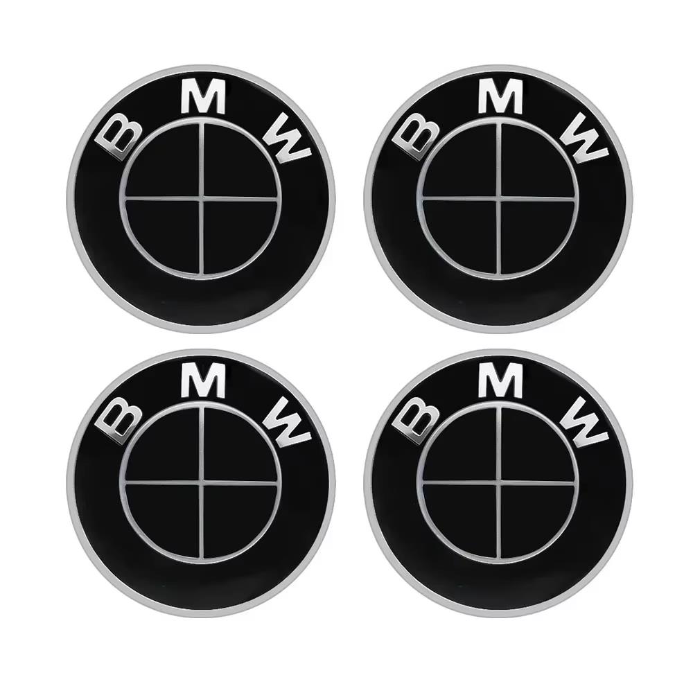 SQKR7 Car Sticker For BMW X6 X7 56/60mm Wheel Center Hub Cap Stickers No Residue Strong Adhesive Rim Emblem Decal Exterior Wheel Mod