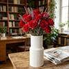 3D Printed Vase Straight Shape Flower Vase Decorative Flower Container for Roses Tulips Dried Fresh Flowers Vertical Pattern Decorative Vase for Home