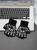 1 Pair New Kids Halloween Skeleton Skull Half Finger Luminous Punk Gloves Winter Skull Fingerless Black Mitten