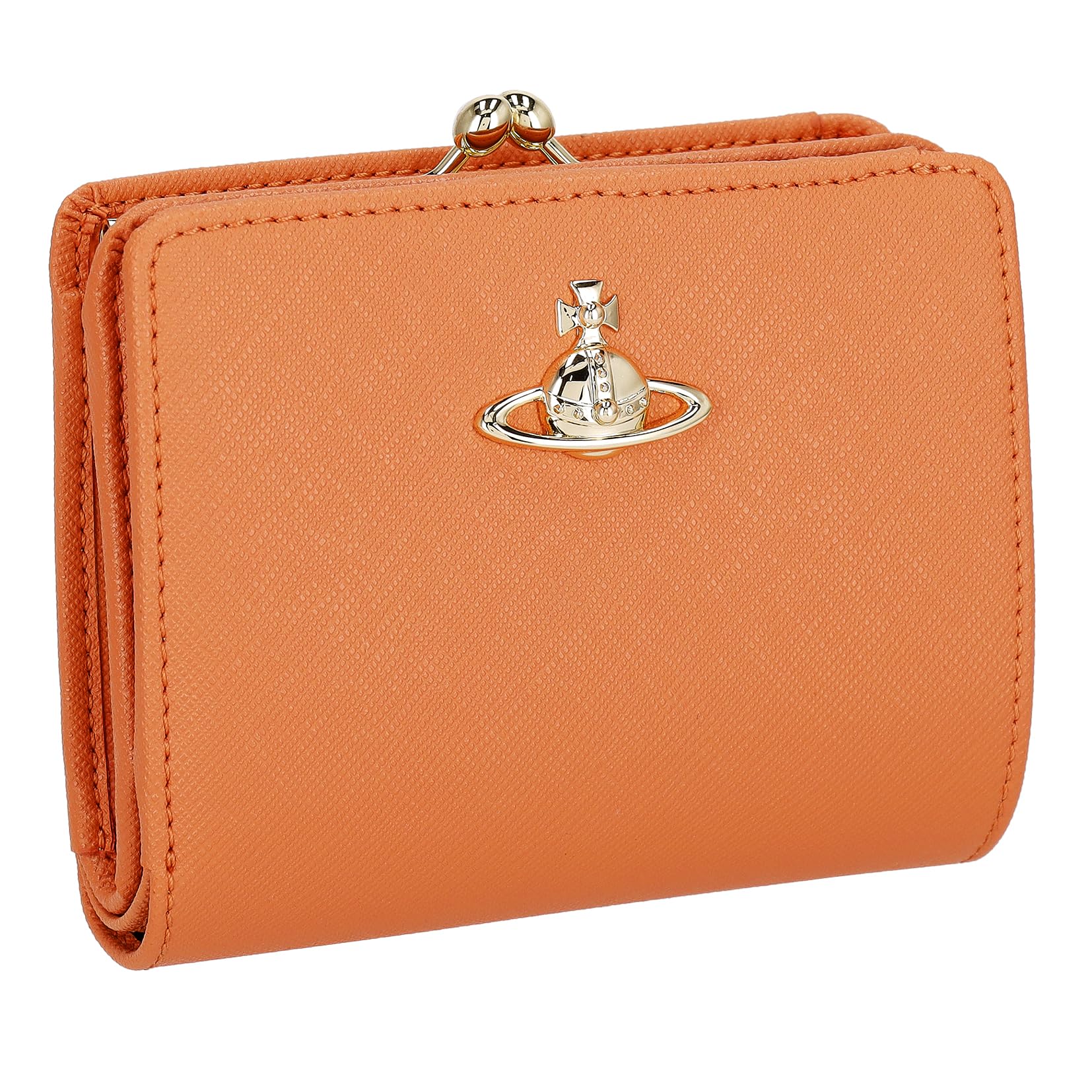 

Vivienne Westwood SAFFIANO BIOGREEN Bifold Wallet 5107004CU ORANGE Women s [Used]