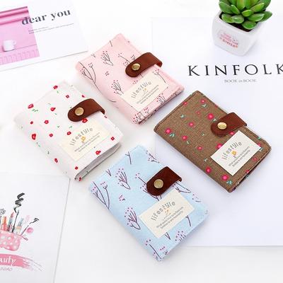 Creative New Card Storage Bag Balíček látkových karet Držák vizitek