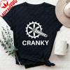 Cranky Tshirt Funny Bike Shirt Cycling Adult Humor Sassy Tee Bike Lover Gift Cyclist Clothes Heavy Cotton Streetwear Tee Tops