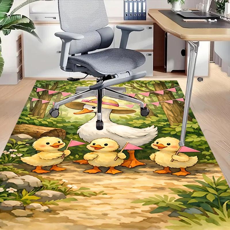 1PC Ducklings Forest Non-Slip Floor Carpet Compatible for Office&Living Room&Bedroom&Dining room - Flat - Weave Machine-S0367