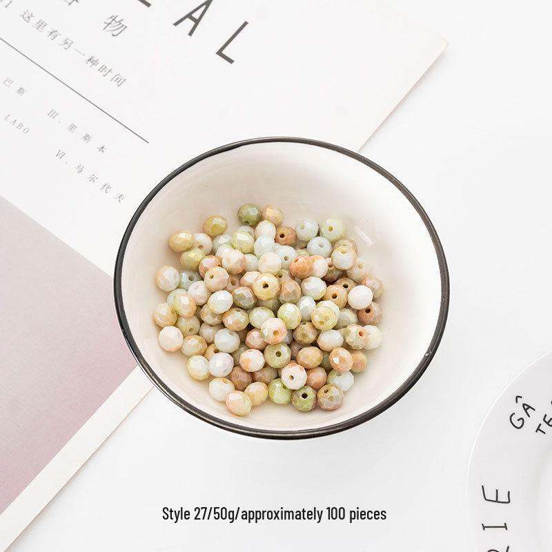 6.5-10mm Multicolor Glass Beads for DIY Bracelet and Necklace Jewelry Making