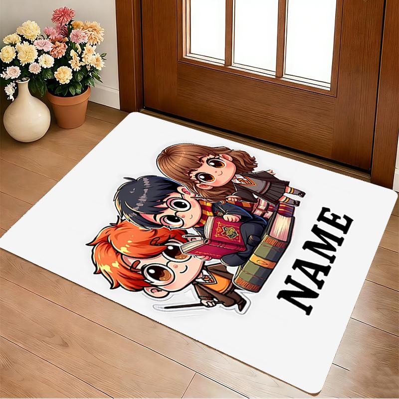 Custom Name Wolf Living Room Non-Slip Area Rug Soft Carpet for Bedroom Kids Playroom Sofa Office Home Decor Doormat